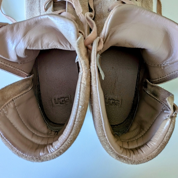 UGG Olli Tan High-Top Sneakers – Women’s Size 12 (Men’s 10), Suede with Side Zip - Picture 6 of 8